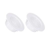 PATIKIL Round Air Vent 2.5" (63mm), 2 Pack ABS Vent Cover Louver Grille Vent Fit for 2.5-3" Hole for Bathroom Office Kitchen Bedroom Ventilation, White