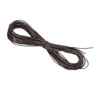PATIKIL Round Braided Leather Cord, 1mm Round Braided Leather Cord Rope Folded for Crafts Jewelry Making Necklace Bracelets, Dark Brown(10 Yards)