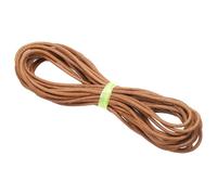 PATIKIL Round Braided Leather Cord, 4mm Round Braided Leather Cord Rope Folded for Crafts Jewelry Making Necklace Bracelets, Brown(11 Yards)