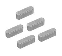 PATIKIL Round Ended Feather Key 10x3x3 Mm, 5 Pcs Carbon Steel Parallel Drive Shaft Key Stock for Fasteners Mechanical Industry, Carbon Black