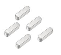 PATIKIL Round Ended Feather Key 18x5x5 mm, 5 Pcs Stainless Steel Parallel Drive Shaft Key Stock for Fasteners Mechanical Industry, Silver Tone