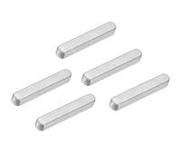 PATIKIL Round Ended Feather Key 20x3x3 mm, 5 Pcs Stainless Steel Parallel Drive Shaft Key Stock for Fasteners Mechanical Industry, Silver Tone