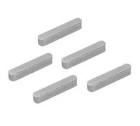 PATIKIL Round Ended Feather Key 28x5x5 Mm, 5 Pcs Carbon Steel Parallel Drive Shaft Key Stock for Fasteners Mechanical Industry, Carbon Black