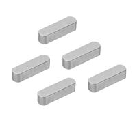 PATIKIL Round Ended Feather Key 28x8x7 Mm, 5 Pcs Carbon Steel Parallel Drive Shaft Key Stock for Fasteners Mechanical Industry, Carbon Black