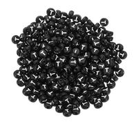 PATIKIL Round Letter Beads, 300 Pcs Letter t Acrylic Alphabet Black Beads White Letters for Jewelry Making Bracelets Making Necklaces DIY, White