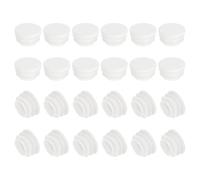 PATIKIL Round Plastic Plug, 24 Pcs 1 Inch/25mm Tubing Insert End Caps Plastic Plug Cap for Round Tubes Chair Legs Furniture Metal Tubing Hardware Plugs Fences, White