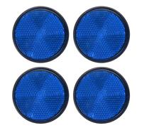 PATIKIL Round Rear Reflectors, 4 Pcs Safety Reflective Warning Reflector Plastic Universal Motorcycle Reflector with M6 Screw Mount for Car Motorcycle Trailer Bike Bicycles Dirt, Blue