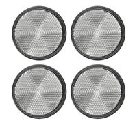 PATIKIL Round Rear Reflectors, 4 Pcs Safety Reflective Warning Reflector Plastic Universal Motorcycle Reflector with M6 Screw Mount for Car Motorcycle Trailer Bike Bicycles Dirt, White