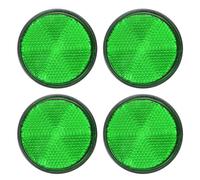 PATIKIL Round Rear Reflectors, 4 Pcs Safety Reflective Warning Reflector Plastic Universal Motorcycle Reflector with M6 Screw Mount for Car Motorcycle Trailer Bike Bicycles Dirt, Green