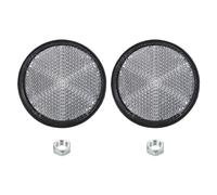 PATIKIL Round Rear Reflectors, Safety Reflective Warning Reflector Plastic Universal Motorcycle Reflector with Screw Mount for Car Motorcycle Trailer Bike Bicycles Dirt