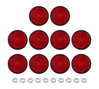 PATIKIL Round Rear Reflectors, Safety Reflective Warning Reflector Plastic Universal Motorcycle Reflector with Screw Mount for Car Motorcycle Trailer Bike Bicycles
