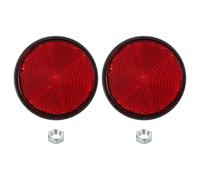 PATIKIL Round Rear Reflectors, Safety Reflective Warning Reflector Plastic Universal Motorcycle Reflector with Screw Mount for Car Motorcycle Trailer Bike Bicycles Dirt