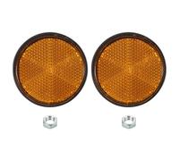 PATIKIL Round Rear Reflectors, Safety Reflective Warning Reflector Plastic Universal Motorcycle Reflector with Screw Mount for Car Motorcycle Trailer Bike Bicycles Dirt