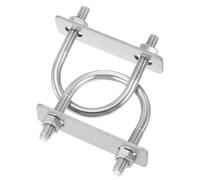 PATIKIL Round U-Bolts, M6x33mm Round Bend U-Bolt 304 Stainless Steel Pole U Bolt with Nut Plate Washer for Boat Trailer Camping Sailboat, Pack of 2