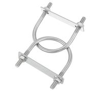 PATIKIL Round U-Bolts, M8x76mm Round Bend U-Bolt 304 Stainless Steel Pole U Bolt with Nut Plate Washer for Boat Trailer Camping Sailboat, Pack of 2