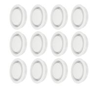PATIKIL Round Vent Cover 50mm/2", 12 Pcs Plastic Soffit Air Vent Floor Air Vents Ventilation Hole for Home Ceiling Wall Duct Cabinet Closet Wardrobes, White