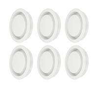 PATIKIL Round Vent Cover 50mm/2", 6 Pcs Plastic Soffit Air Vent Floor Air Vents Ventilation Hole for Home Ceiling Wall Duct Cabinet Closet Wardrobes, White