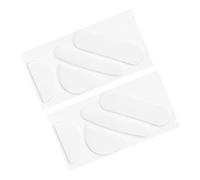 PATIKIL Rounded Curved Edges Mouse Feet Skates Pads 0.8mm w Cleaning Paper for 3s Gaming Mouse Feet Replacement White 4Pcs/2 Set