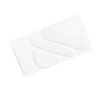 PATIKIL Rounded Curved Edges Mouse Feet Skates Pads 0.8mm w Cleaning Paper for 3s Gaming Mouse Feet Replacement White 4Pcs/1 Set