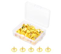 PATIKIL Roundness Push Pins, 200 Pcs Thumb Tacks Plastic Decorative Pins for CorkBoard, Picture, DIY for Home, Office, Yellow