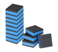 PATIKIL Rubber Anti Vibration Pads, 12 Pack Square EVA Vibration Isolation Mats for HVAC System Air Conditioner Air Compressor Washer Dryer, Black/Blue (2" x 2" x 7/8")