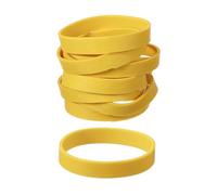 PATIKIL Rubber Bands, 2.8" x 1/3" 50 Pcs Yellow Heavy Duty Elastics Rubber Bands Assorted Size Office Organization Supplies for Home File Folder Board Games and Storage