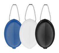 PATIKIL Rubber Coin Purse, 1 Set Squeeze Coin Holders with Chain for Women Shopping Travel, Multicolor