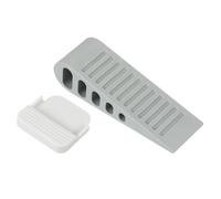 PATIKIL Rubber Door Stoppers for Bottom of Door, Door Wedge Stopper with Holder Sturdy Stackable Doorstop Wall Protector for Home Office Floor Concrete Tile, Gray