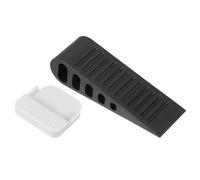 PATIKIL Rubber Door Stoppers for Bottom of Door, Door Wedge Stopper with Holder Sturdy Stackable Doorstop Wall Protector for Home Office Floor Concrete Tile, Black