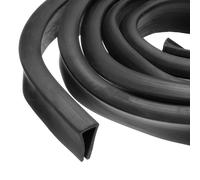 PATIKIL Rubber Edge Trim, 6.6ft x 15mm x 27mm U Channel Rubber Guard Seal Strip Protector Fit for 10mm Edge for Car Doors Hatches Sheet Metal Table Corners Steel Plates, Black