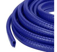 PATIKIL Rubber Edge Trim Guard, 19.7 ft x 25/64" x 9/32" U Channel Edge Protector Seal Strip with Metal Clips Fit for 1-3mm Edge for Car Door Sheet Metal Hatches Table Corners, Blue
