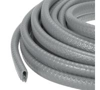 PATIKIL Rubber Edge Trim Guard, 19.7 ft x 25/64" x 9/32" U Channel Edge Protector Seal Strip with Metal Clips Fit for 1-3mm Edge for Car Door Sheet Metal Hatches Table Corners, Gray