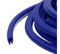 PATIKIL Rubber Edge Trim Guard, 19.7 ft x 5/16" x 15/64" U Channel Edge Protector Seal Strip with Metal Clips Fit for 0.5-1.5mm Edge for Car Door Sheet Metal Hatches Table Corners, Blue