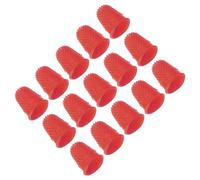 PATIKIL Rubber Finger Tips, 15 Pack Silicone Thumb Fingertip Protector Finger Cots Covers Guard Pads Thimble Grips for Office Counting Sewing, Red XS Size