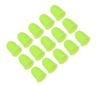 PATIKIL Rubber Finger Tips, 15 Pack Silicone Thumb Fingertip Protector Finger Cots Covers Guard Pads Thimble Grips for Office Counting Sewing, Grass Green Small Size