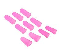 PATIKIL Rubber Finger Tips, 2 Set Silicone Thumb Fingertip Protector Covers Guard Finger Grips Thimble for Office Counting Sorting Sewing, Pink Size Assorted