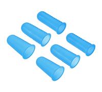 PATIKIL Rubber Finger Tips, 2 Set Silicone Thumb Fingertip Protector Finger Grips Thimble for Office Counting Sorting Sewing, Blue Multi Size Assorted