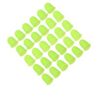 PATIKIL Rubber Finger Tips, 30 Pack Silicone Thumb Fingertip Protector Finger Cots Covers Guard Pads Thimble Grips for Office Counting Sewing, Grass Green L/M/S Size