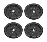 PATIKIL Rubber Grommet 1-11/16", 4 Pcs Round Rubber Hole Plugs Firewall Plug Grommet Wire Cable Protection for Wiring Metal Electric Box, Black