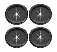 PATIKIL Rubber Grommet 2-1/16", 4 Pcs Round Rubber Hole Plugs Firewall Plug Grommet Wire Cable Protection for Wiring Metal Electric Box, Black