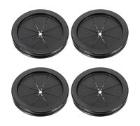 PATIKIL Rubber Grommet 3-1/8", 4 Pcs Round Rubber Hole Plugs Firewall Plug Grommet Wire Cable Protection for Wiring Metal Electric Box, Black