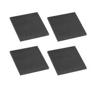 PATIKIL Rubber Solid Anti-Vibration Pads, 4 Pcs 60mm x 4mm Thick Rubber Square Washers Multi-Purpose Gasket Pad Bushings Spacer for HVAC Compressor Air Conditioner, Black