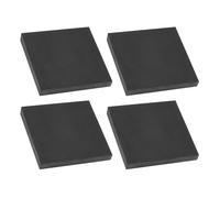 PATIKIL Rubber Solid Anti-Vibration Pads, 4 Pcs 80mm x 10mm Thick Rubber Square Washers Multi-Purpose Gasket Pad Bushings Spacer for HVAC Compressor Air Conditioner, Black