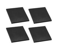 PATIKIL Rubber Solid Anti-Vibration Pads, 4 Pcs 80mm x 8mm Thick Rubber Square Washers Multi-Purpose Gasket Pad Bushings Spacer for HVAC Compressor Air Conditioner, Black