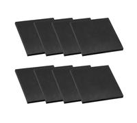 PATIKIL Rubber Solid Anti-Vibration Pads, 8 Pcs 80mm x 8mm Thick Rubber Square Washers Multi-Purpose Gasket Pad Bushings Spacer for HVAC Compressor Air Conditioner, Black