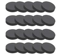 PATIKIL Rubber Solid Discs Washers, 20 Pcs 15mm OD x 3mm Thick Rubber Round Gasket Pad Bushings Spacer Washer for DIY Gasket Craft, Black