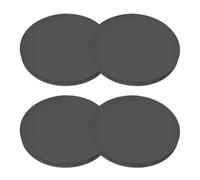 PATIKIL Rubber Solid Discs Washers, 4 Pcs Anti-Vibration Spacer 100mm OD x 8mm Thick Rubber Round Gasket Pad Bushings Spacer Washer for DIY Gasket Craft, Black