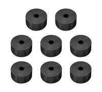 PATIKIL Rubber Spacer, 8 Pcs Rubber Anti Vibration Foot Pad Bumper 2" OD 0.2" ID Count Sink Hole Washer Round Neoprene Bushings Spacer for Air Compressor Machinery Generator Car, Black