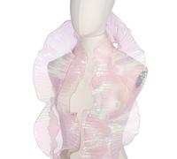 PATIKIL Ruffle Lace Trims, 5 Yards Retro Organza Fabric Trim Tulle Decorative Ruffle Lace Border for DIY Sewing Dress Bag Costume Trimming Craft Cake Decor, Gradient Pink