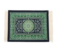 PATIKIL Rug Mouse Pad, 10.6x7.1 Persian Style Carpet Mouse Pad Boho Non-Slip Rubber Desk Mat for Office Home Laptop Computer Desk Accessories Table Decor, Grass Green/Black/Bright Gold